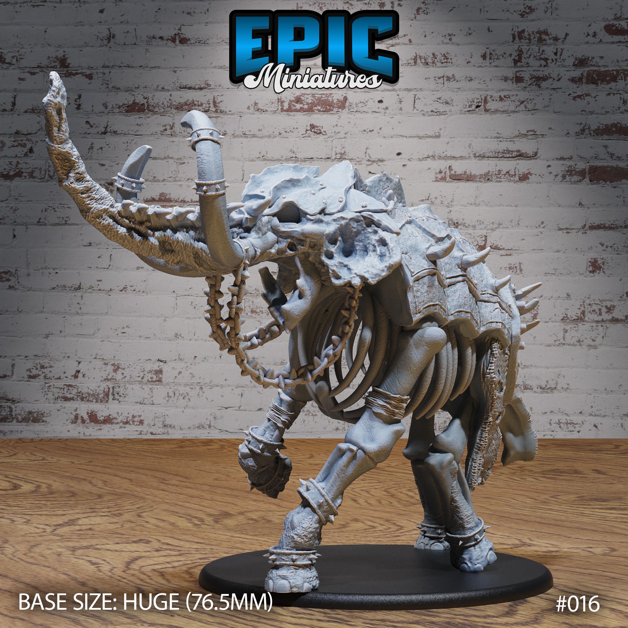 Elephant Skeleton Running / Utopian Skelet Wild Animal / African Tusked Bone Beast / Undead Beast / Tribal Zombie Creature / Southern Rotting Monster / Giant Mammalia / Safari Encounter